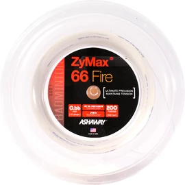 Incordatura da badminton Ashaway ZyMax 66 Fire Power White - 200 m