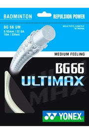 Incordatura da badminton Yonex BG 66 Ultimax White (0.65 mm)