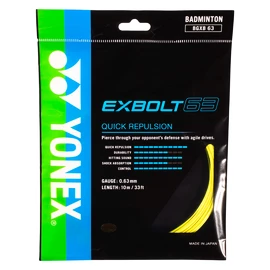 Incordatura da badminton Yonex Exbolt 63 Yellow (10m)