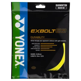 Incordatura da badminton Yonex Exbolt 68 Yellow (10 m)