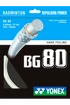Incordatura da badminton Yonex  Micron BG80 White (0.68 mm)