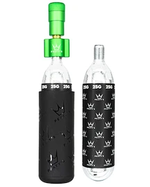 Kit testa gonfiaggio CO2 con cartucce PEATY'S Mtb (25g) - emerald (ppr-hti-mtb-emr-12)