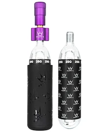 Kit testa gonfiaggio CO2 con cartucce PEATY'S Mtb (25g) - violet (ppr-hti-mtb-vlt-12)