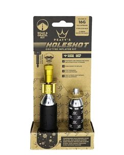Kit testa gonfiaggio CO2 con cartucce PEATY'S  Road & gravel (16g) - gold (ppr-hti-rag-gld-12)