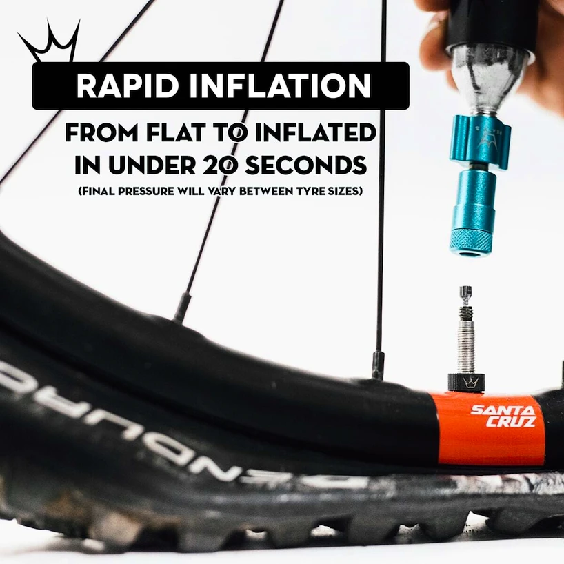 Kit testa gonfiaggio CO2 con cartucce PEATY'S  Road & gravel (16g) - gold (ppr-hti-rag-gld-12)