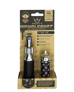 Kit testa gonfiaggio CO2 con cartucce PEATY'S  Road & gravel (16g) - slate (ppr-hti-rag-slt-12)