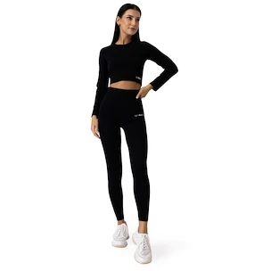 Leggings da donna GymBeam  FLO Ribbed Leggings Black XL