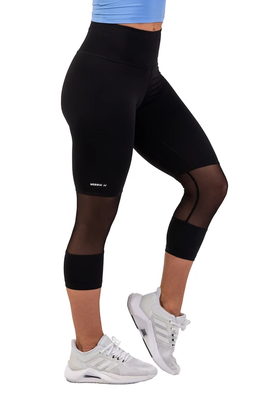 Leggings da donna Nebbia  High-Waist ¾ Length Sporty Leggings 406 black XS
