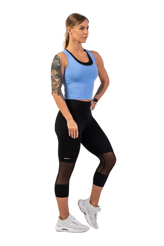 Leggings da donna Nebbia  High-Waist ¾ Length Sporty Leggings 406 black XS