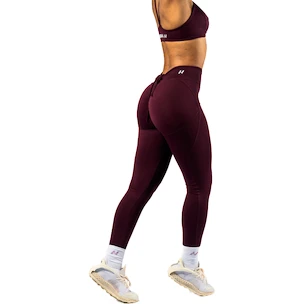 Leggings da donna Nebbia STRONG BEAUTY V-Cut Lace-Up Sculpting Leggings OWN YOUR POWER 426 dark red