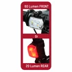 Luce lampeggiante anteriore + posteriore Blackburn  2FER USB + 2FER USB Combo Set (2ks)