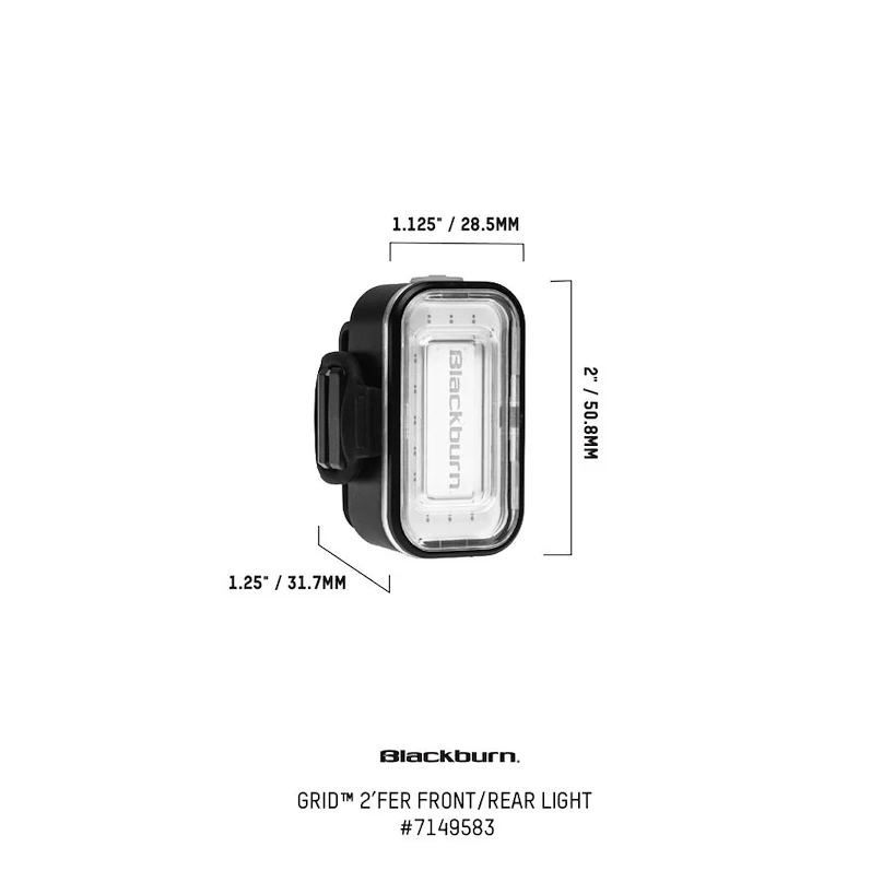 Luce lampeggiante posteriore Blackburn  Grid 2FER