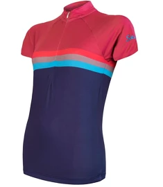Maglia da ciclismo da donna Sensor Cyklo Summer Stripe Blue/Lilla