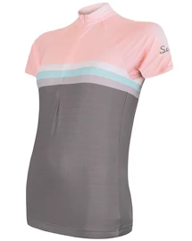 Maglia da ciclismo da donna Sensor Cyklo Summer Stripe Grey/Pink