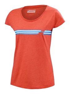 Maglietta da donna Babolat  Exercise Stripes Tee Poppy Red