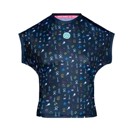 Maglietta da donna BIDI BADU Majira Tech Tee Dark Blue, Mixed