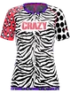 Maglietta da donna Crazy Idea  Mountain Flash Black/Zebra SS22