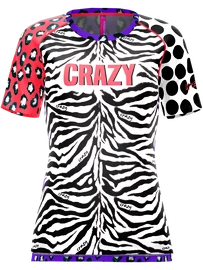 Maglietta da donna Crazy Idea Mountain Flash Black/Zebra SS22