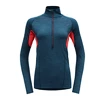 Maglietta da donna Devold  Running Zip Neck Flood