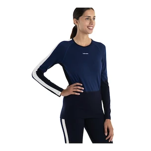 Maglietta da donna Icebreaker Merino 200 Sonebula LS Crewe Mid Navy/Royal Navy/Snow/Cb XL