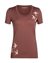 Maglietta da donna Icebreaker  Tech Lite II SS Scoop Tee Shapes Grape