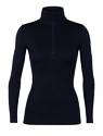 Maglietta da donna Icebreaker  W 260 Tech LS Half Zip MIDNIGHT NAVY