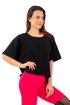 Maglietta da donna Nebbia  Organic Cotton Loose Fit “The Minimalist” Crop Top 417 black