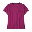 Maglietta da donna Patagonia  P-6 Logo Responsibili Star Pink
