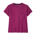 Maglietta da donna Patagonia  P-6 Logo Responsibili Star Pink