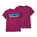 Maglietta da donna Patagonia  P-6 Logo Responsibili Star Pink