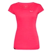 Maglietta da donna Salewa  Puez Melange Dry S/S Tee Rose Red Melange