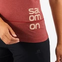 Maglietta da donna Salomon  Cross Run Graphic Tee Cabernet