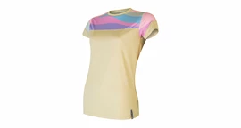 Maglietta da donna Sensor Coolmax Impress Sand/Stripes