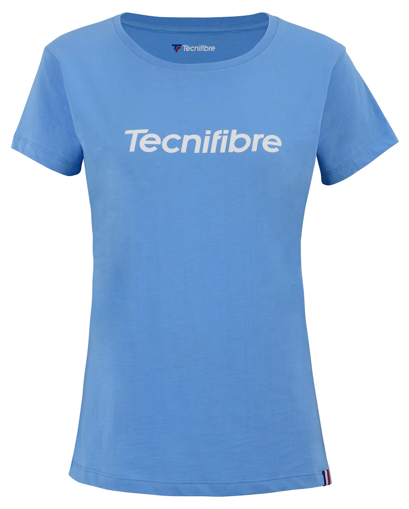 Maglietta da donna Tecnifibre  Club Cotton Tee Azur
