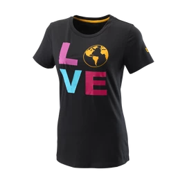 Maglietta da donna Wilson Love Earth Tech Tee W Black