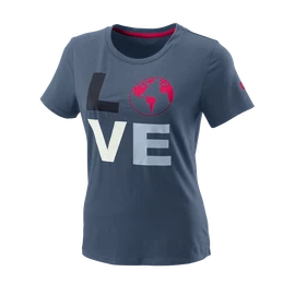 Maglietta da donna Wilson Love Earth Tech Tee W China Blue