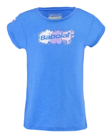 Maglietta da ragazza Babolat Exercise Cotton Tee Girl French Blue