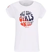 Maglietta da ragazza Babolat  Exercise Cotton Tee Girl White 8 - 10 anni