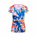 Maglietta da ragazza BIDI BADU  Issa Tech Roundneck Tee Dark Blue/Neon Red