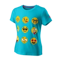 Maglietta da ragazza Wilson  Emoti-Fun Tech Tee G Scuba Blue