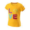 Maglietta da ragazza Wilson  Love Earth Tech Tee G Saffron