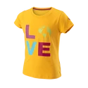 Maglietta da ragazza Wilson  Love Earth Tech Tee G Saffron