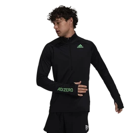 Maglietta da uomo adidas Adizero Warm 1/2 Zip LS Black