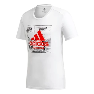Maglietta da uomo adidas  Fast GFX white