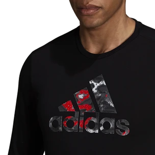 Maglietta da uomo adidas  Fast Graphic LS Tee Black