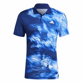 Maglietta da uomo adidas Melbourne Tennis HEAT.RDY FreeLift Polo Shirt Blue