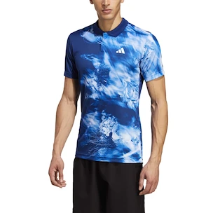 Maglietta da uomo adidas  Melbourne Tennis HEAT.RDY FreeLift Polo Shirt Blue