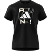 Maglietta da uomo adidas  Performance Run Logo 1 Black