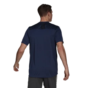 Maglietta da uomo adidas  Primeblue Designed 2 Move Sport 3-Stripes Tee Crew Navy