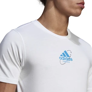 Maglietta da uomo adidas  Thiem Graphic Tee White